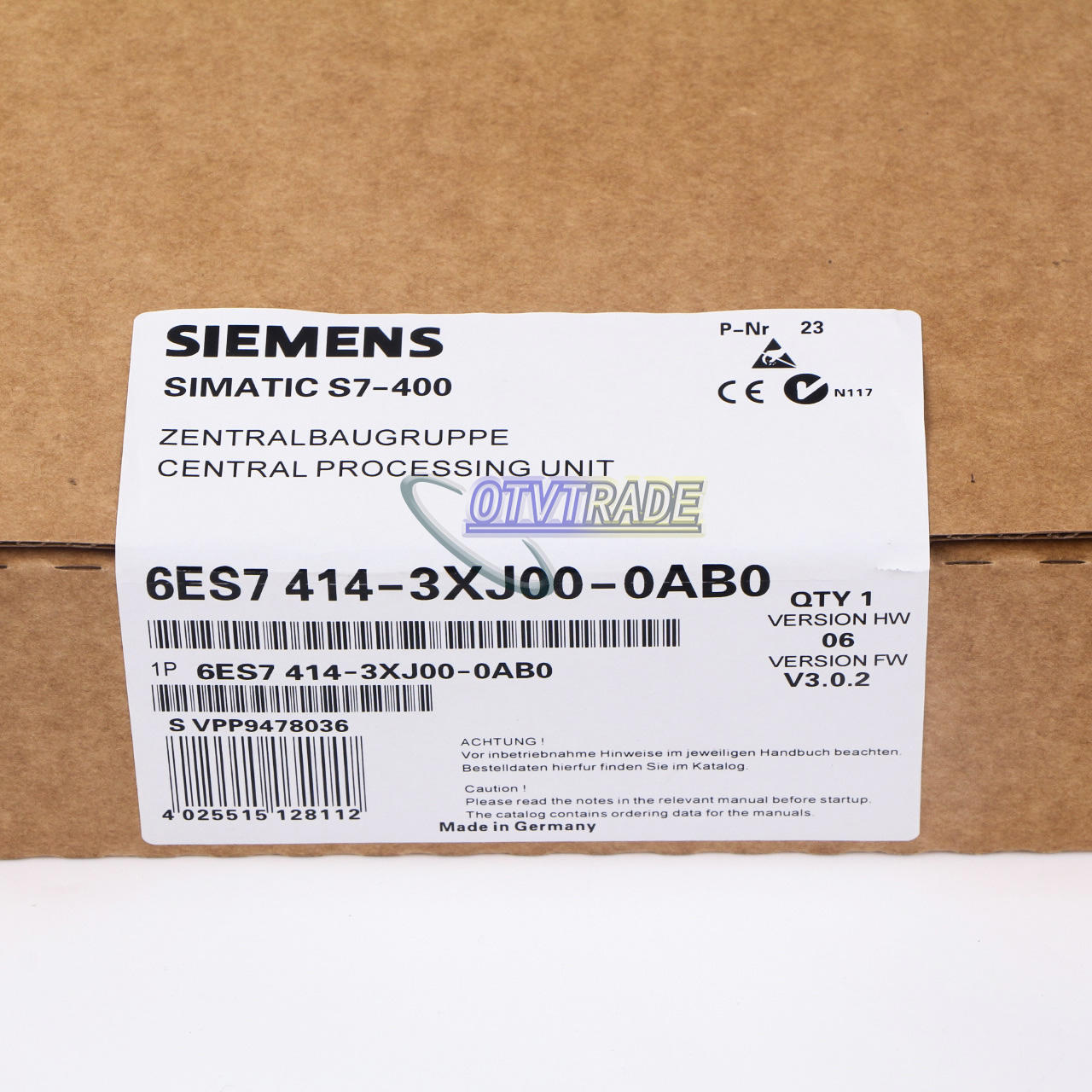 ONE NEW SIEMENS PLC Module 6ES7414-3XJ00-0AB0 6ES7 414-3XJ00-0AB0