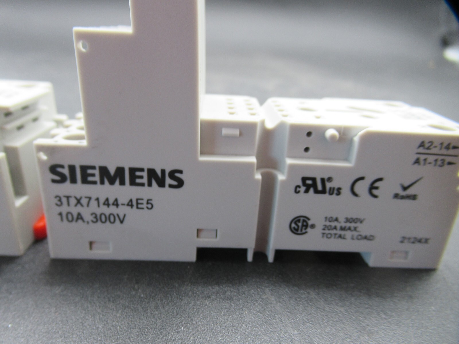 Lot of 2- Siemens Relay Socket 14-pin 10 A, 300 V 3TX7144-4E5