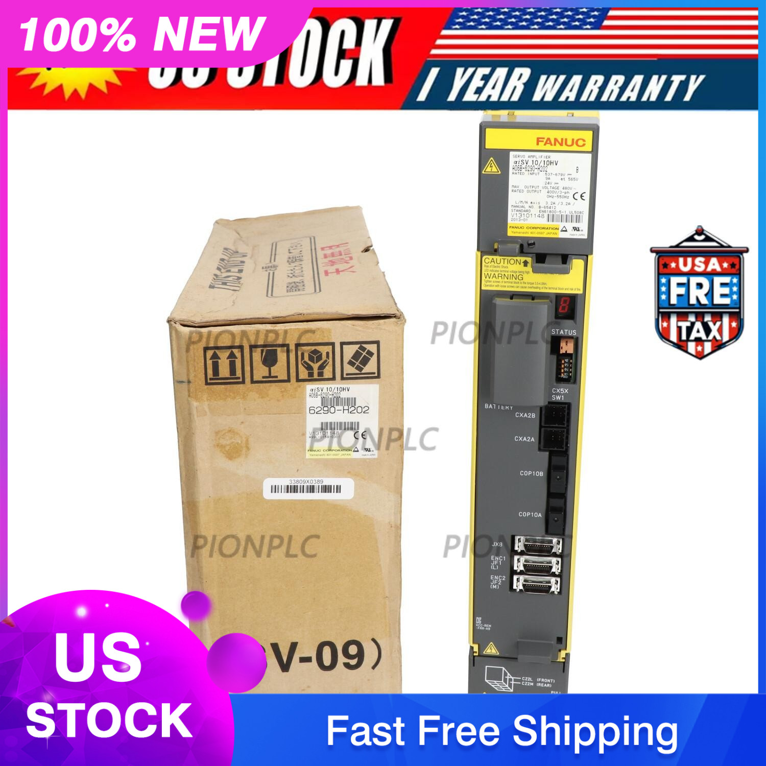 Fanuc A06B-6290-H202 Servo Amplifier New NFP US Free TAX