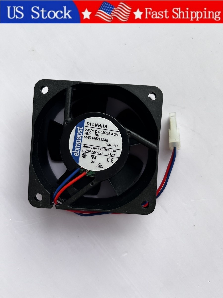 1PCS Brand New Ebmpapst 614NHHR 24V 125mA 2Pin Cooling Fan Fast Shipment