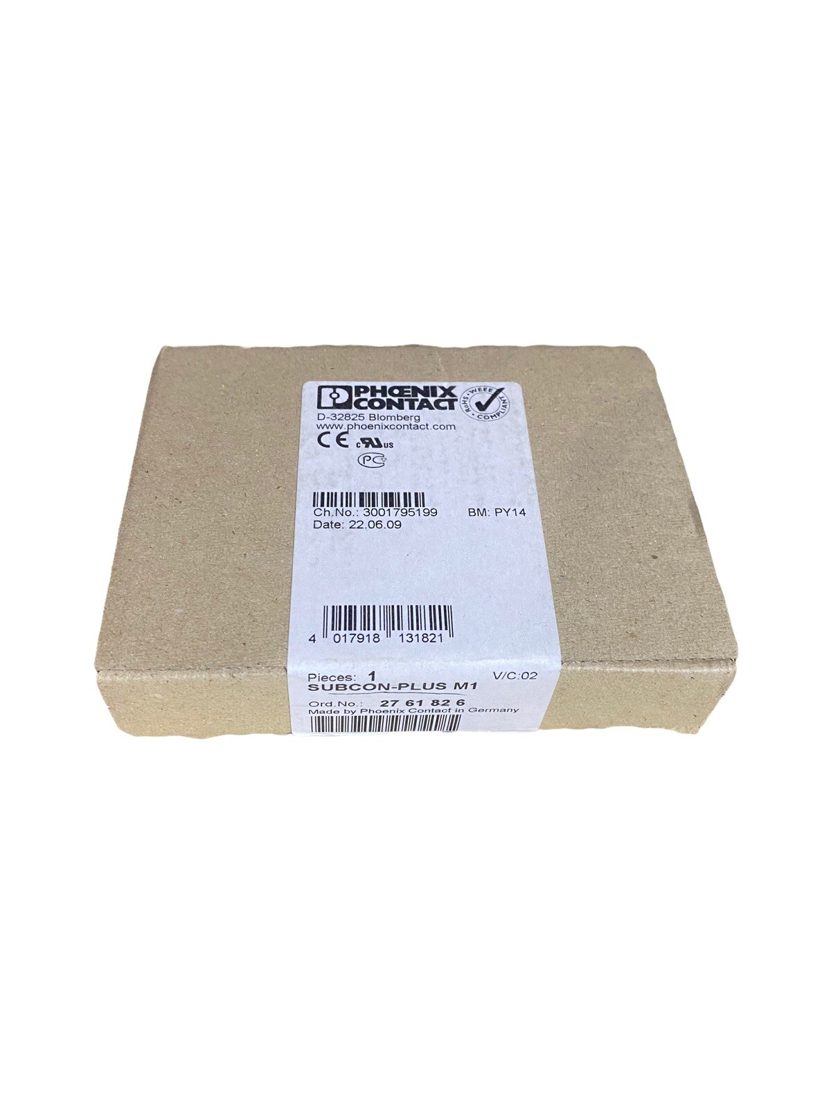 New-Sealed Phoenix Contact Subcon-Plus M1 Order No. 27 61 82 6