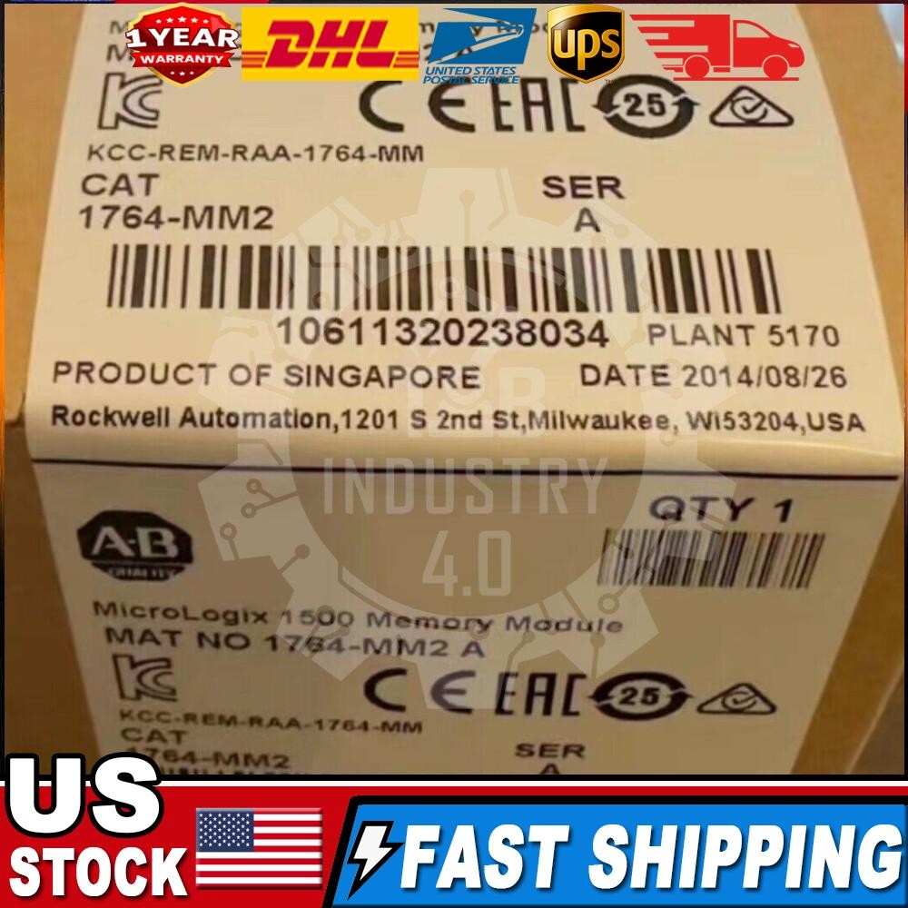 Allen-Bradley 1764-MM2 MicroLogix 1500 16 KB Memory 1764MM2 NEW US Free Tax