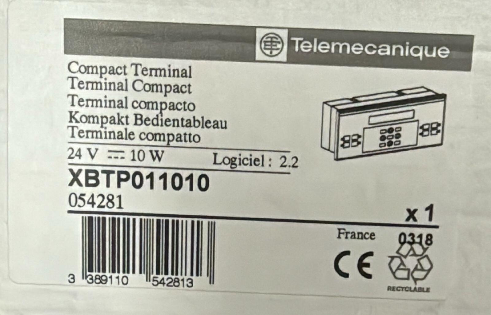 SCHNEIDER ELECTRIC TELEMECANIQUE XBTP011010