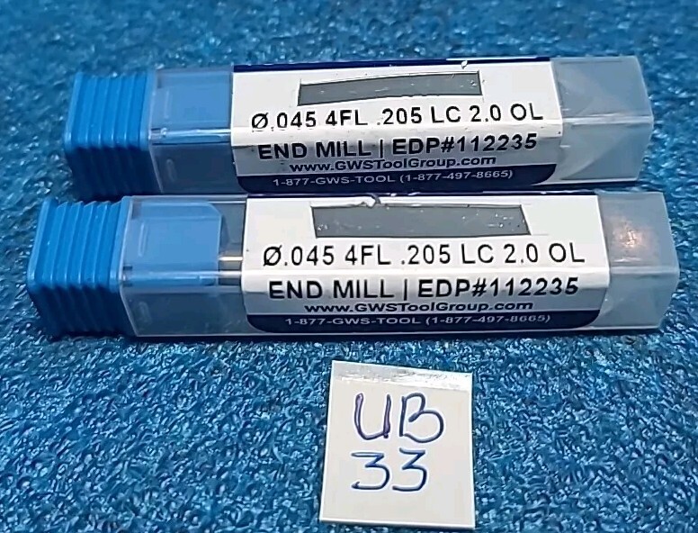 GW .045 4FL .205 LC 2.0 OL END MILL 2PCS