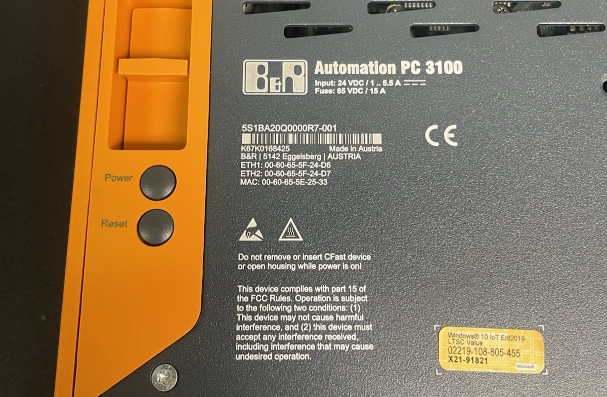 B&R Automation PC 3100