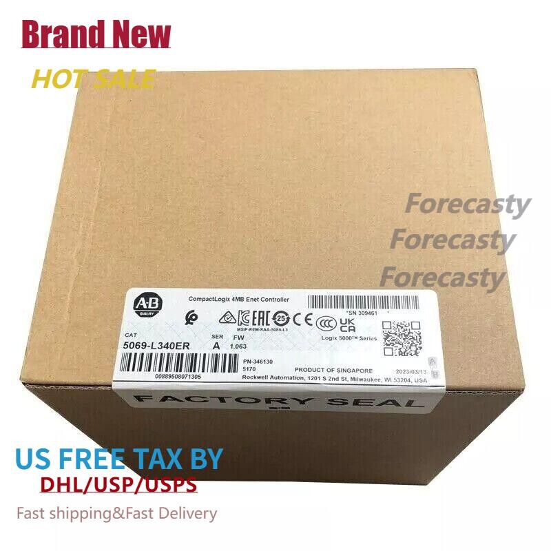 Factory Sealed AB 5069-L340ER FW 1.063 ENET Controller 5069L340ER US Free Tax
