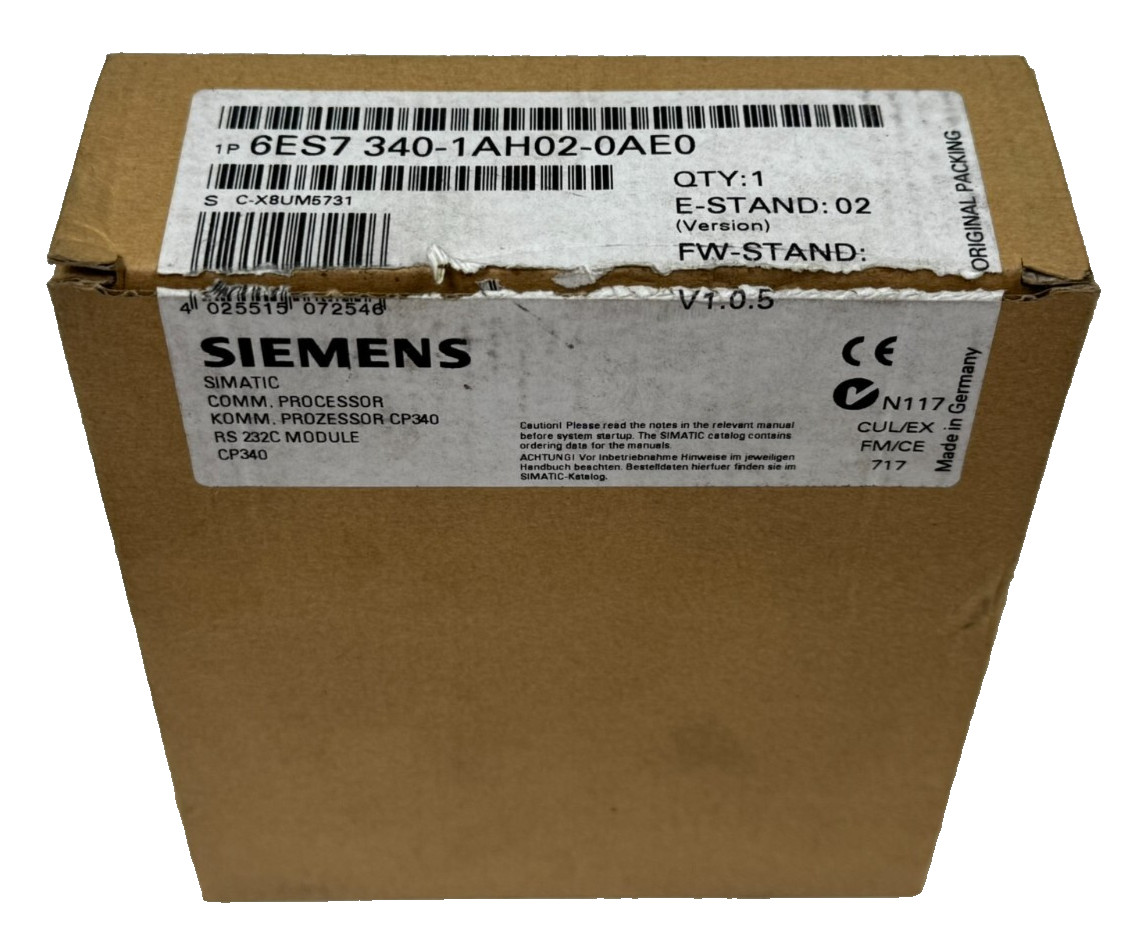 NEW SIEMENS 6ES7340-1AH02-0AE0 COMM. PROCESSOR CP340 6ES7 340-1AH02-0AE0