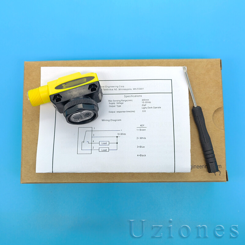 For Banner QS18VP6LDQ8 Photoelectric Sensor Switch 10-30VDC PNP 200mA 300mm 4Pin