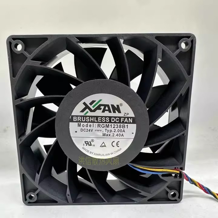 1 PCS XINRUILIAN XFAN Fan RGM1238B1 DC24V 2.00A 12038 120*38MM 4 wire fan