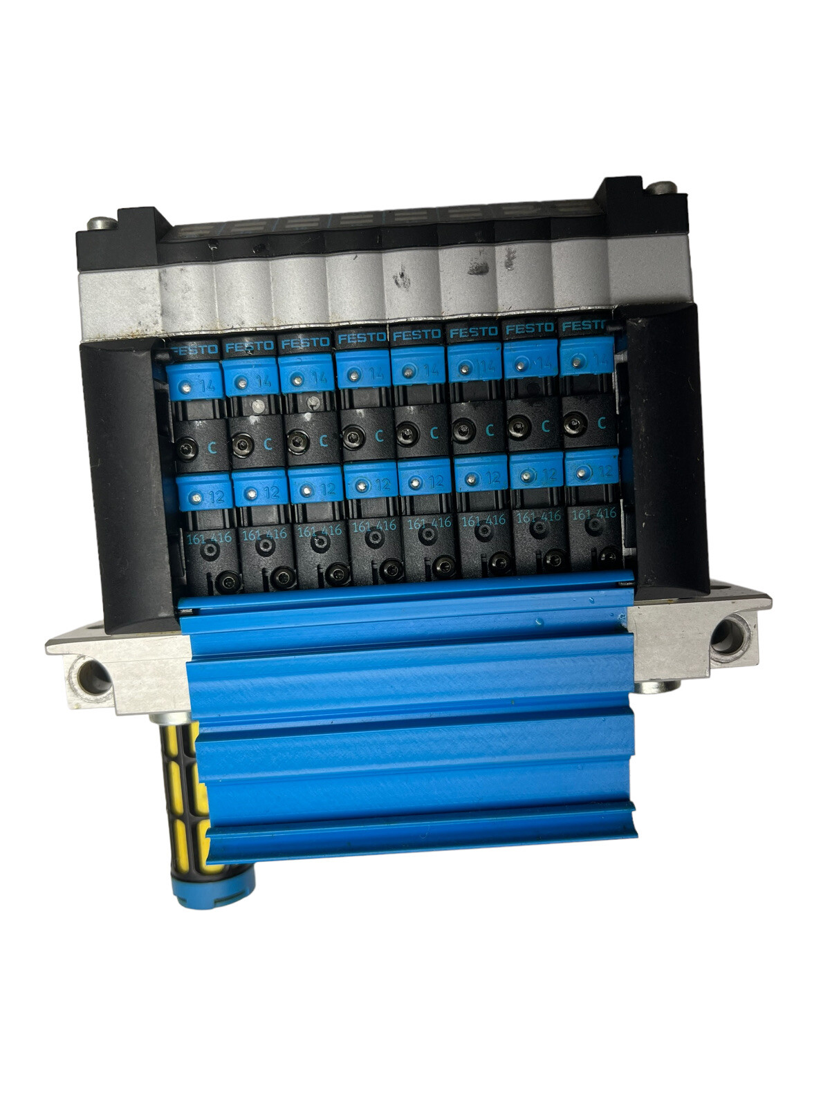 FESTO 18200 Valve Block Island CPV10-VI, CPV10-GE-MP-8 Block 18255, w/8 Valves