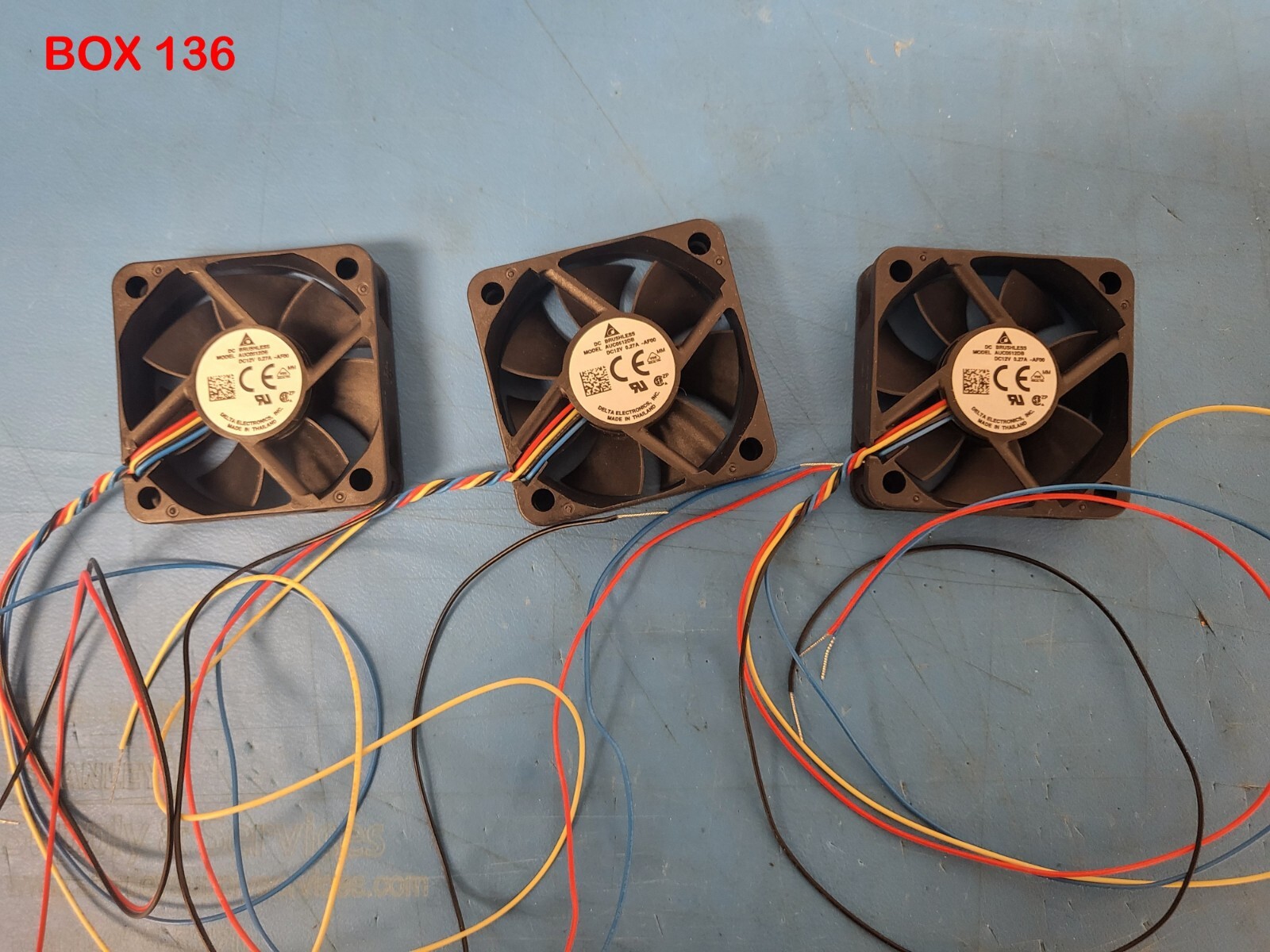 3 PCS – Delta AUC0512DB 50x50x15mm 5cm DC 12V 0.27A 4wire Fan (no connector)