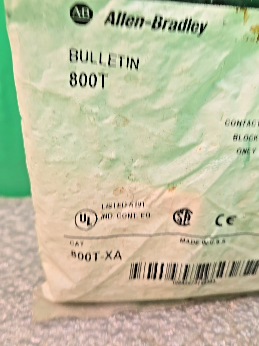 NEW SEALED ALLEN BRADLEY 800T-XA CONTACT BLOCK 1 N0-1 NC Shallow Block