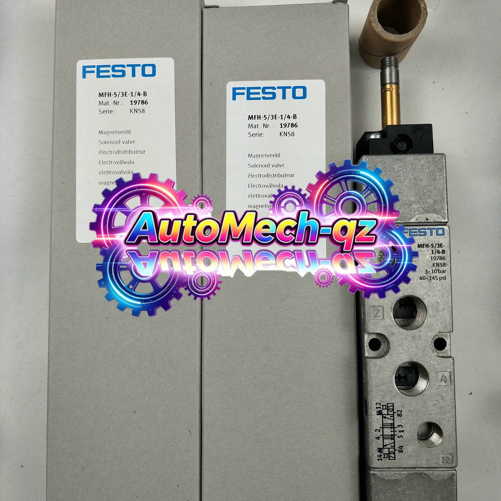 Festo MFH-5/3E-1/4-B 19786 Solenoid Valve New One MFH5/3E1/4B