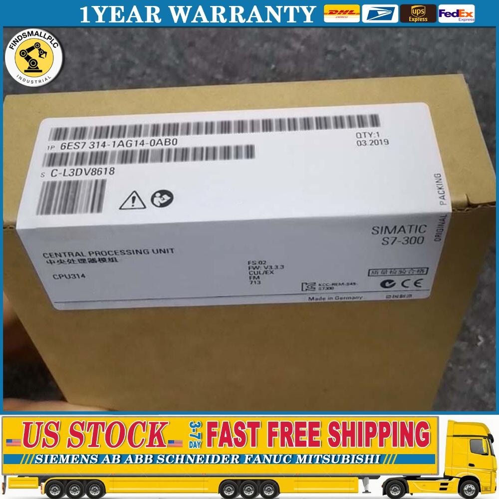 For Siemens 6ES7314-1AG14-0AB0 6ES7 314-1AG14-0AB0 CPU Module in Box