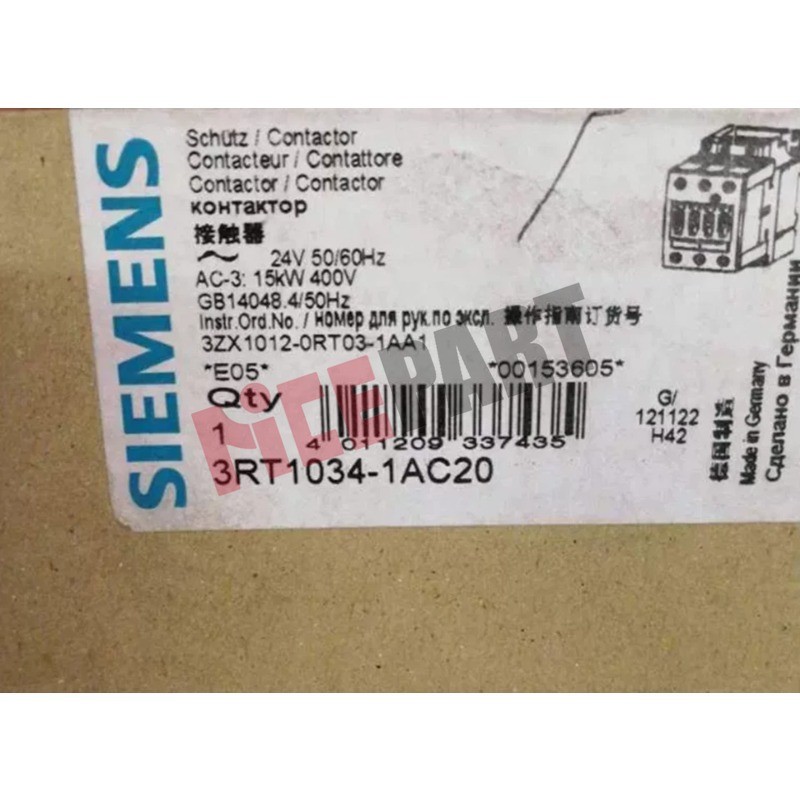 ONE NEW For Siemens Contactor 3RT1034-1AC20 3RT10341AC20 ZL8