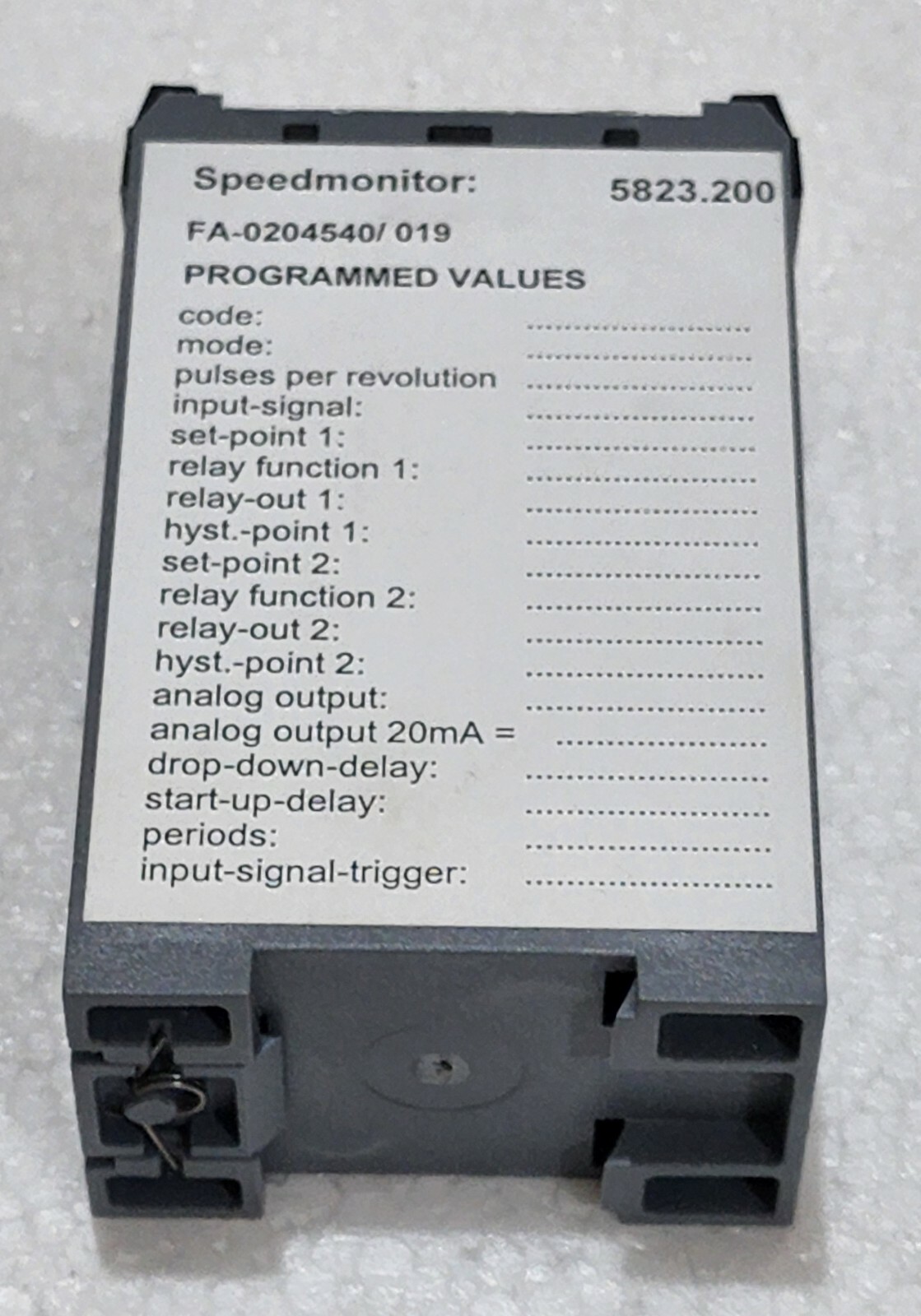 RHEINTACHO 5823.200 CRRA PROGRAMMABLE SPEED MONITOR FA-0204540