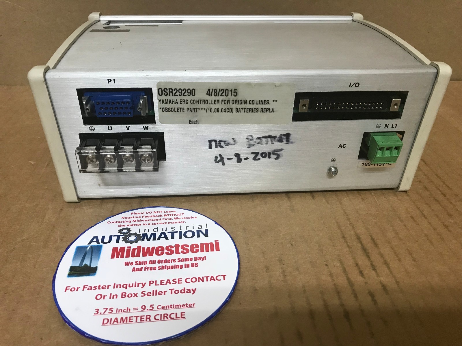 KR2-8Y0266 YAMAHA ERC 0SR29290 SINGLE AXIS ROBOT CONTROLLER OSR29290 SHIPSAMEDAY