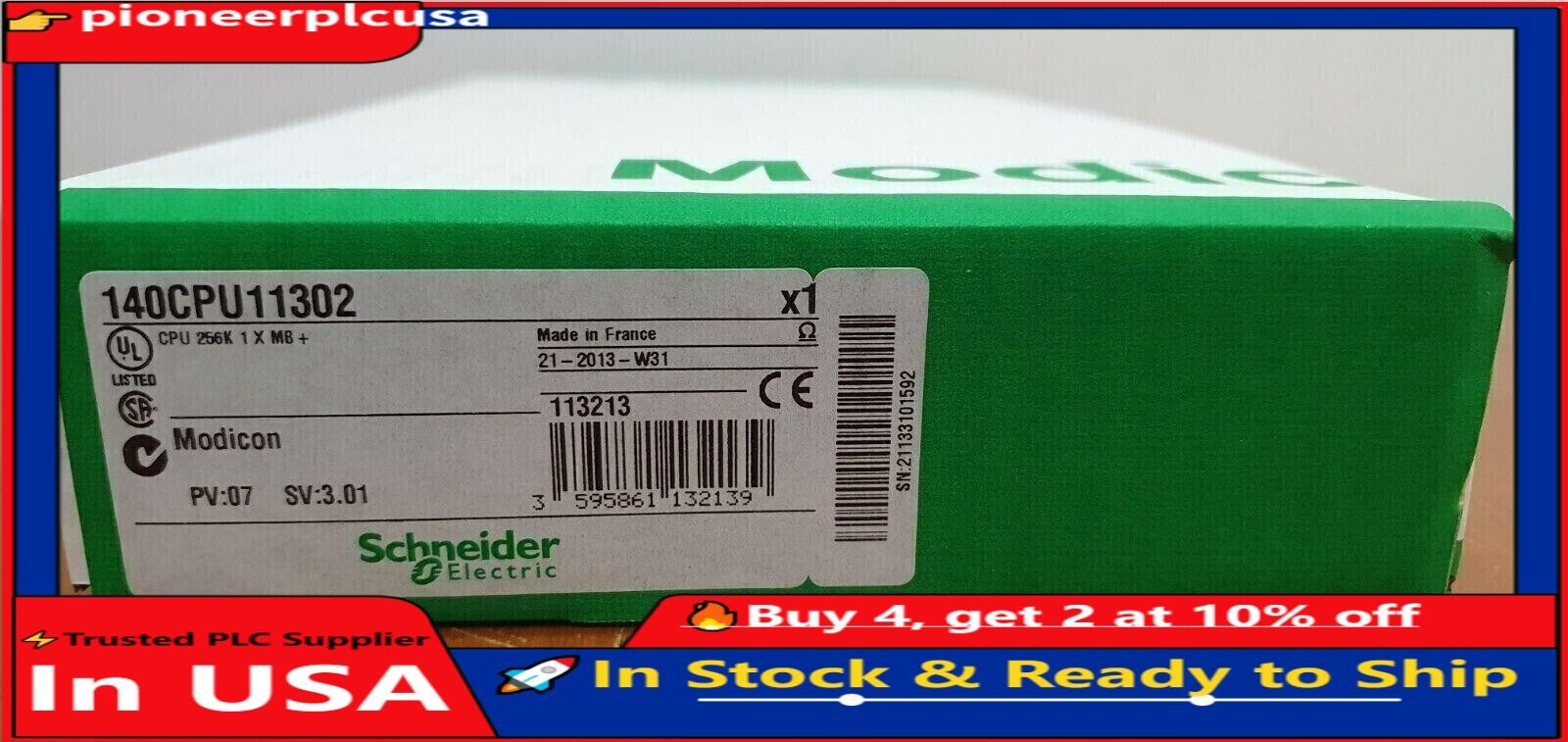 New In Box Schneider 140CPU11302 140-CPU-11302 PLC Controller CPU Module