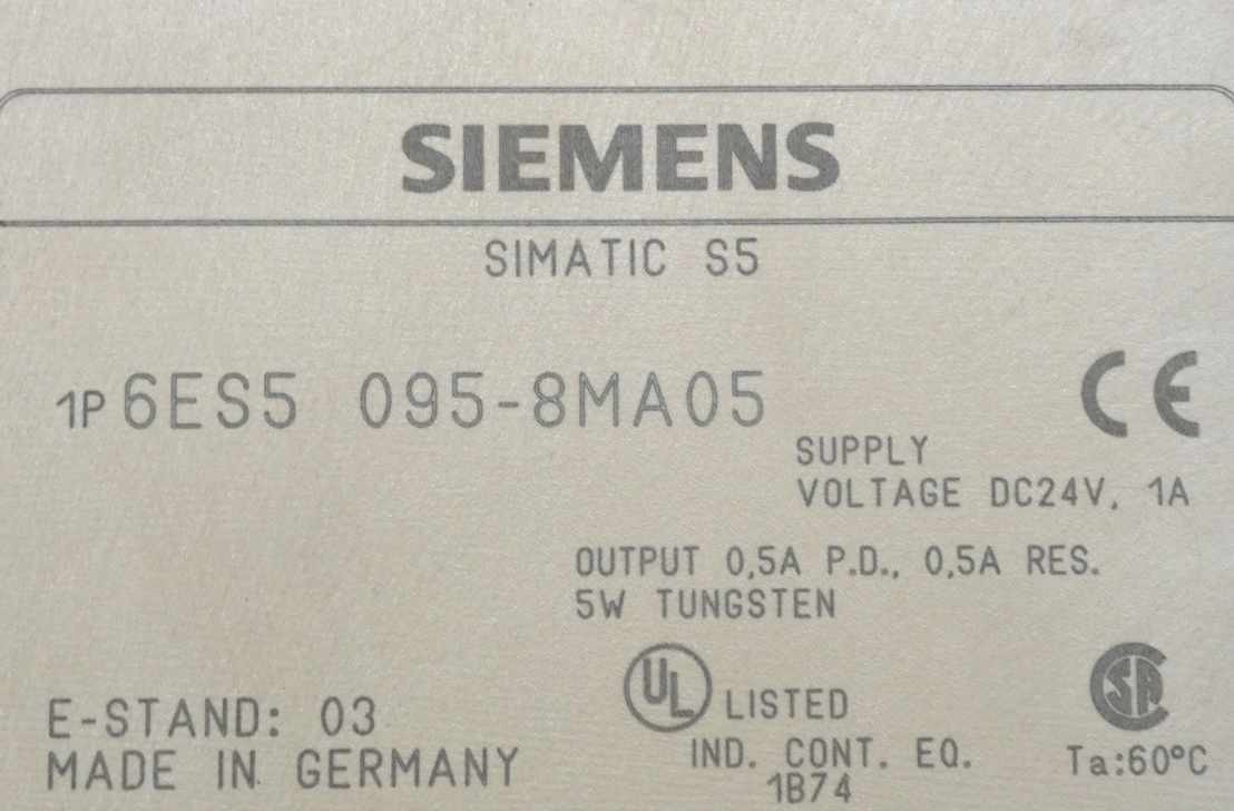 Siemens SIMATIC S5 6ES5095-8MA05 E-Stand: 03 Compact Device + Connector -used-