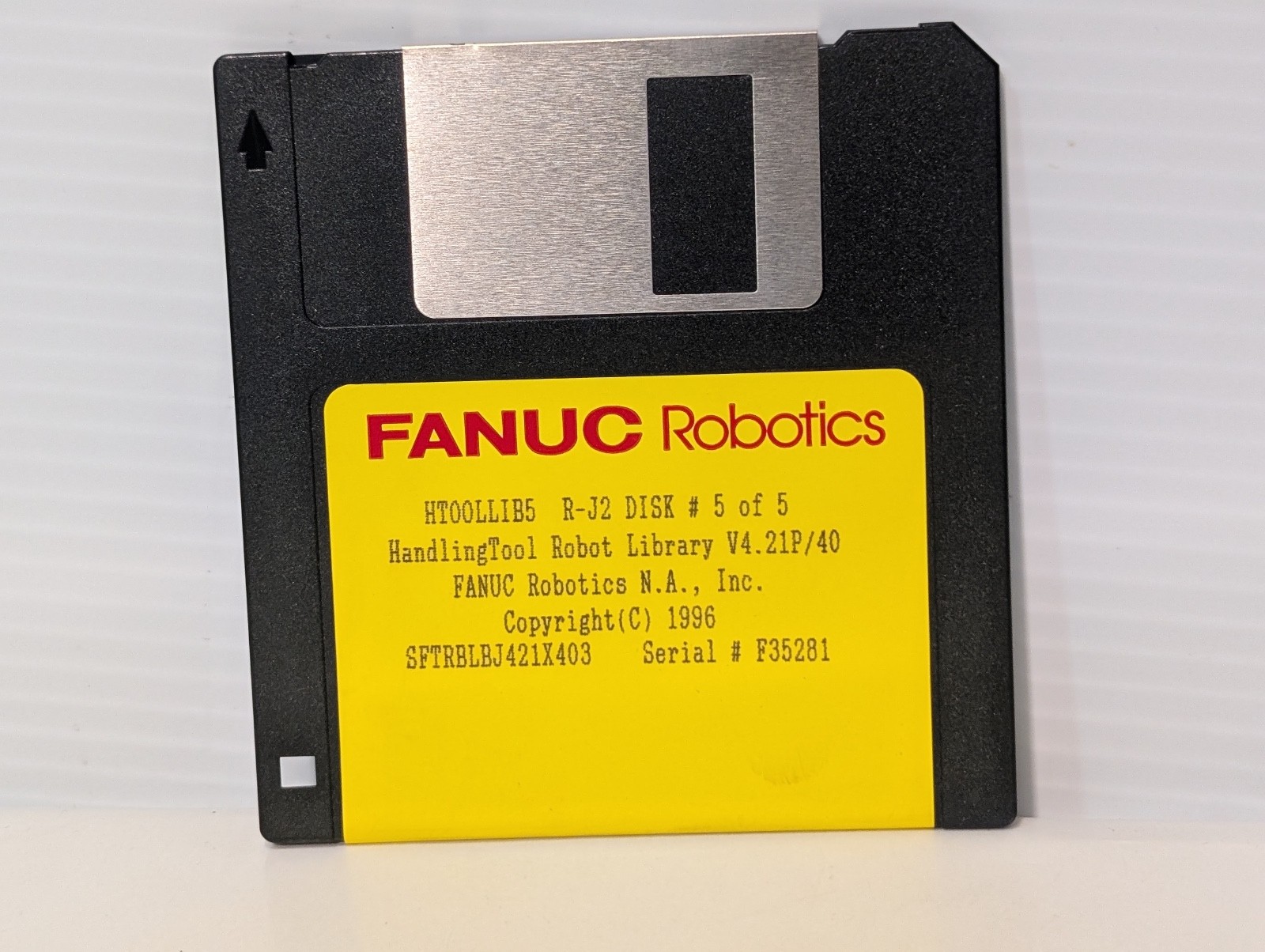 Fanuc HandlingTool Robot Library V4.21P/40 R-J2 Floppy Disks 1-5, 2 of Each