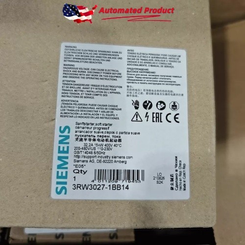 1PC New Siemens 3RW3027-1BB14 Free Shipping 3RW30271BB14