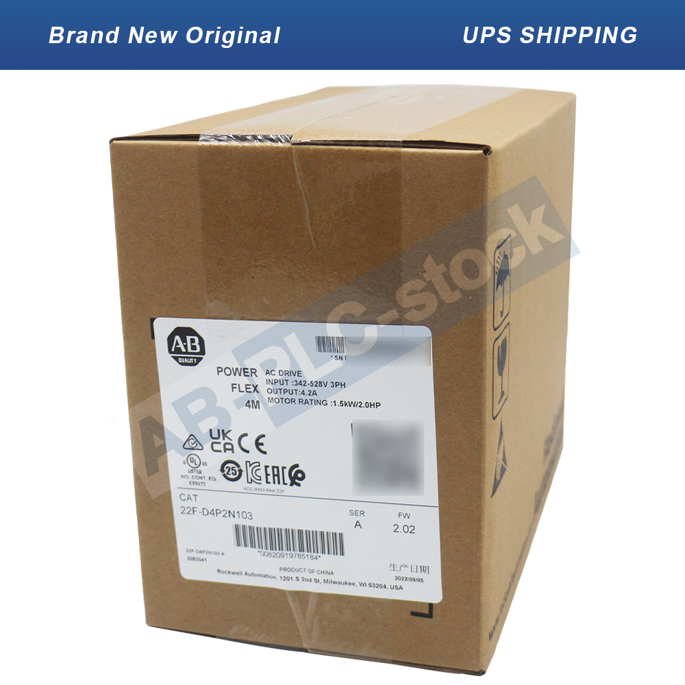 New Allen-Bradley 22F-D4P2N103 PowerFlex 4M- 1.5 kW (2 HP) AC Drive