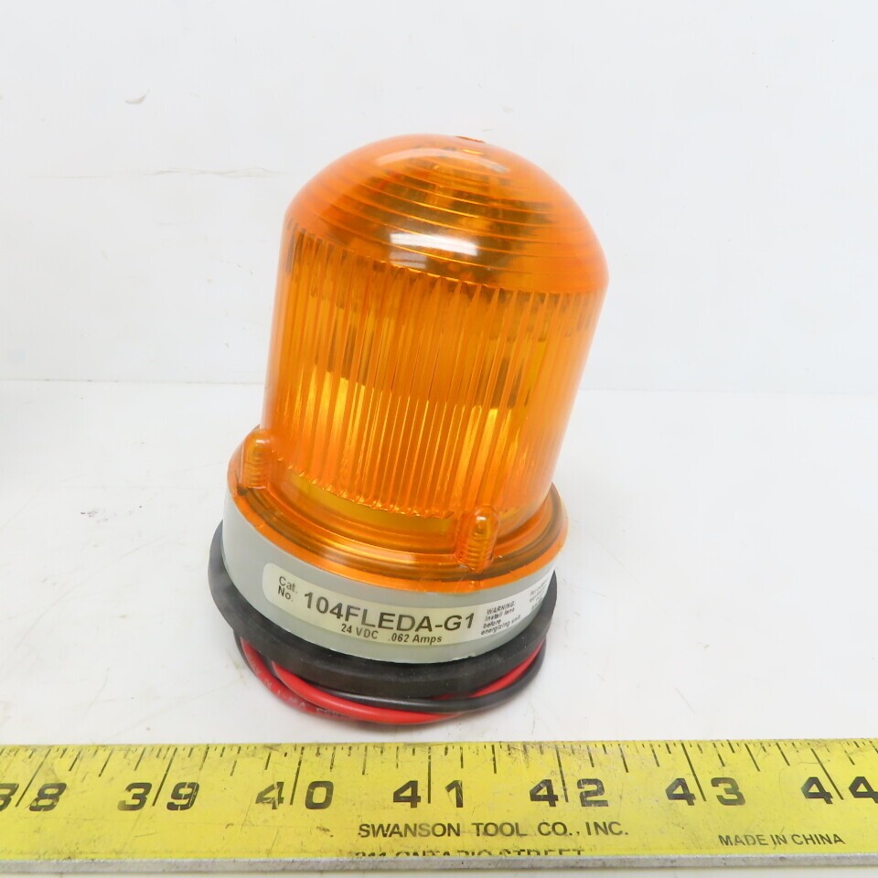 Edwards 104FLEDA-G1 Axapta Beacon Amber Flashing Light 24VDC 0.062A