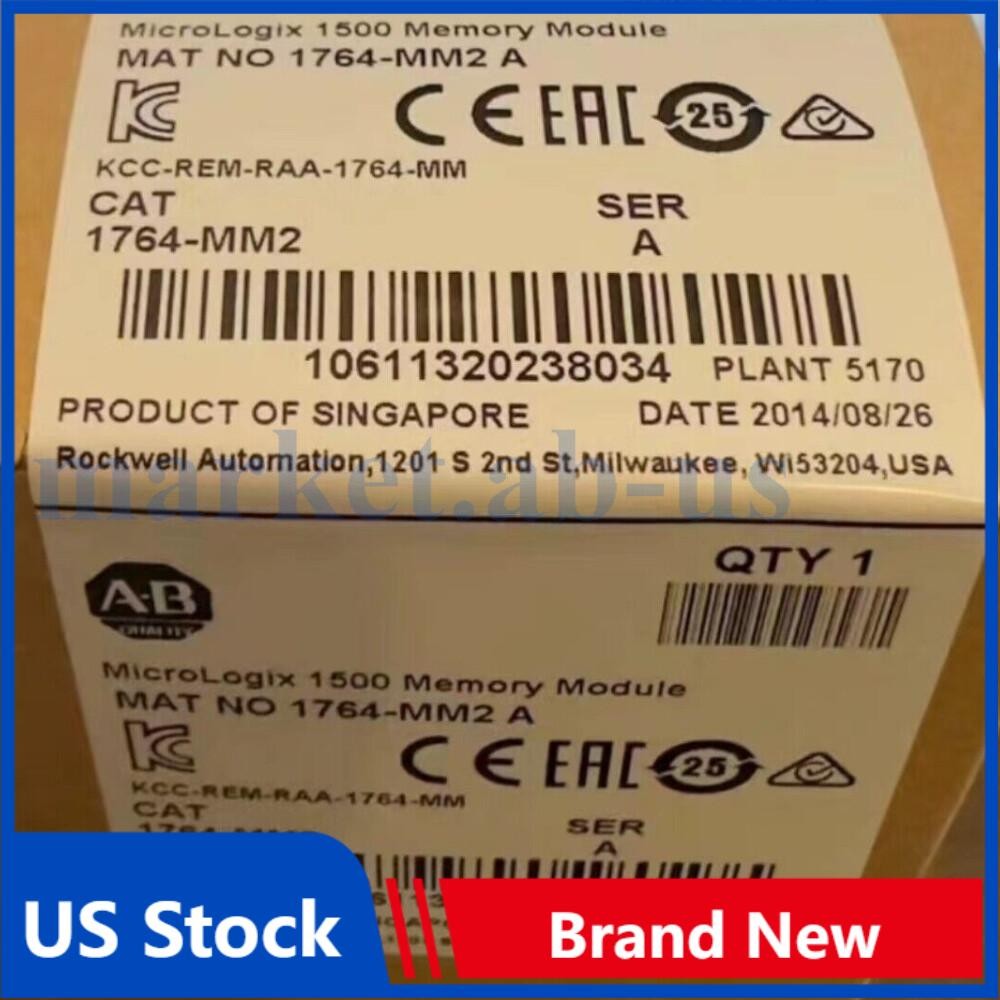 Allen-Bradley 1764-MM2 MicroLogix 1500 16 KB Memory 1764MM2 NEW US Free Tax