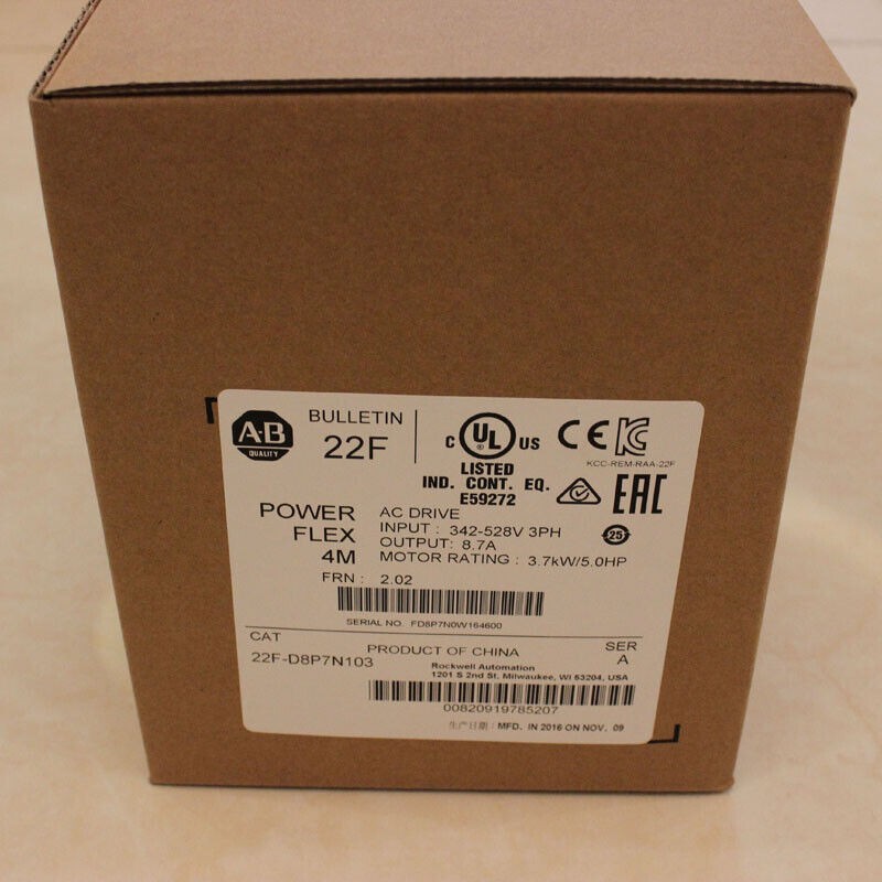 Brand New Ser.A PowerFlex 4M AC Drive 22F-D8P7N103 Factory Sealed 22FD8P7N103