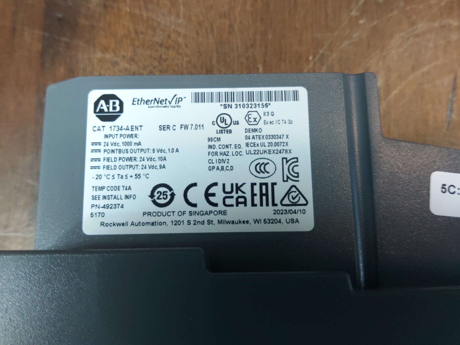 New Allen-Bradley 1734-AENT SER C POINT I/O Ethernet Network Adaptor AB 1734AENT