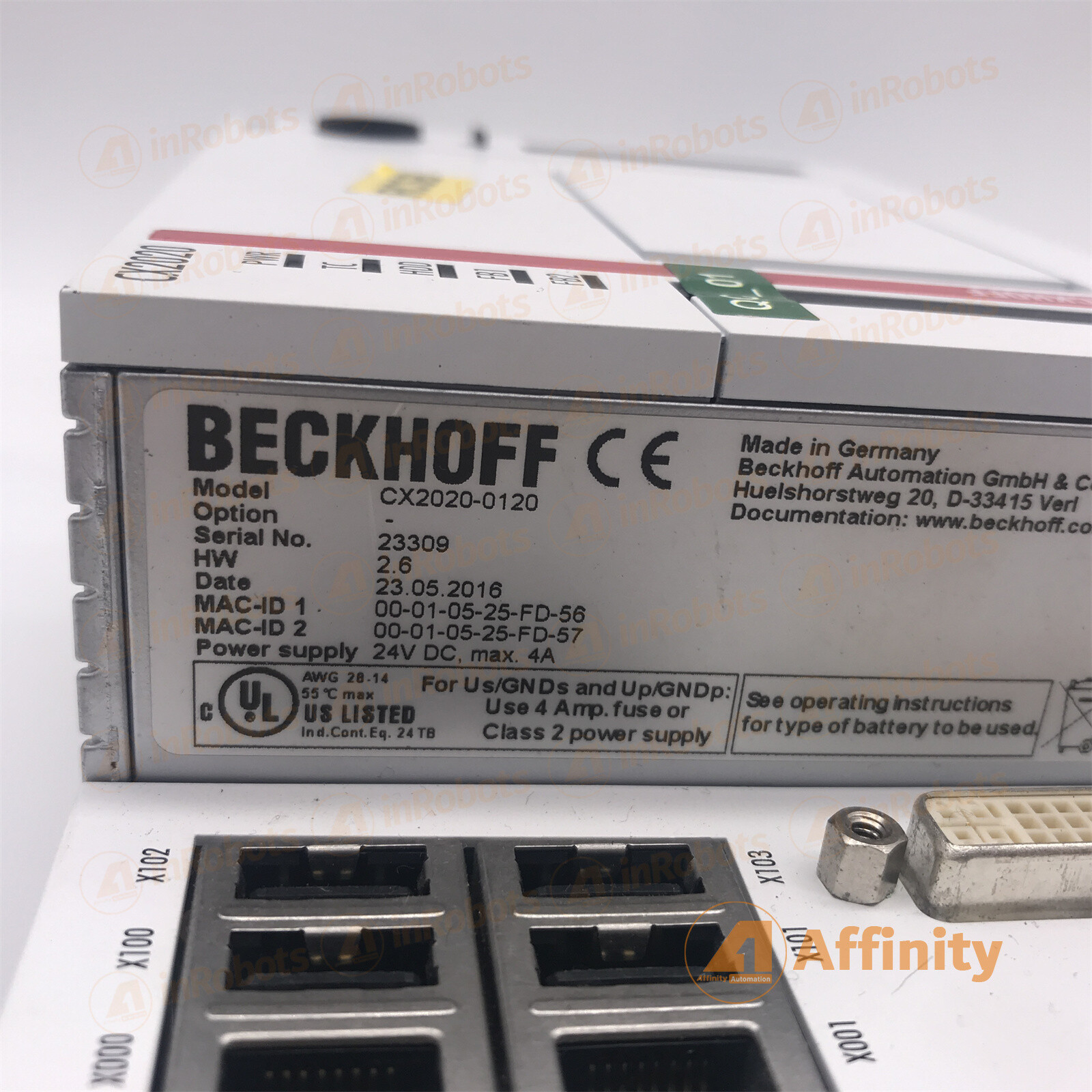 BECKHOFF BEIFU CX2020-0120 CX2100-0004 Module Automate Livraison Express