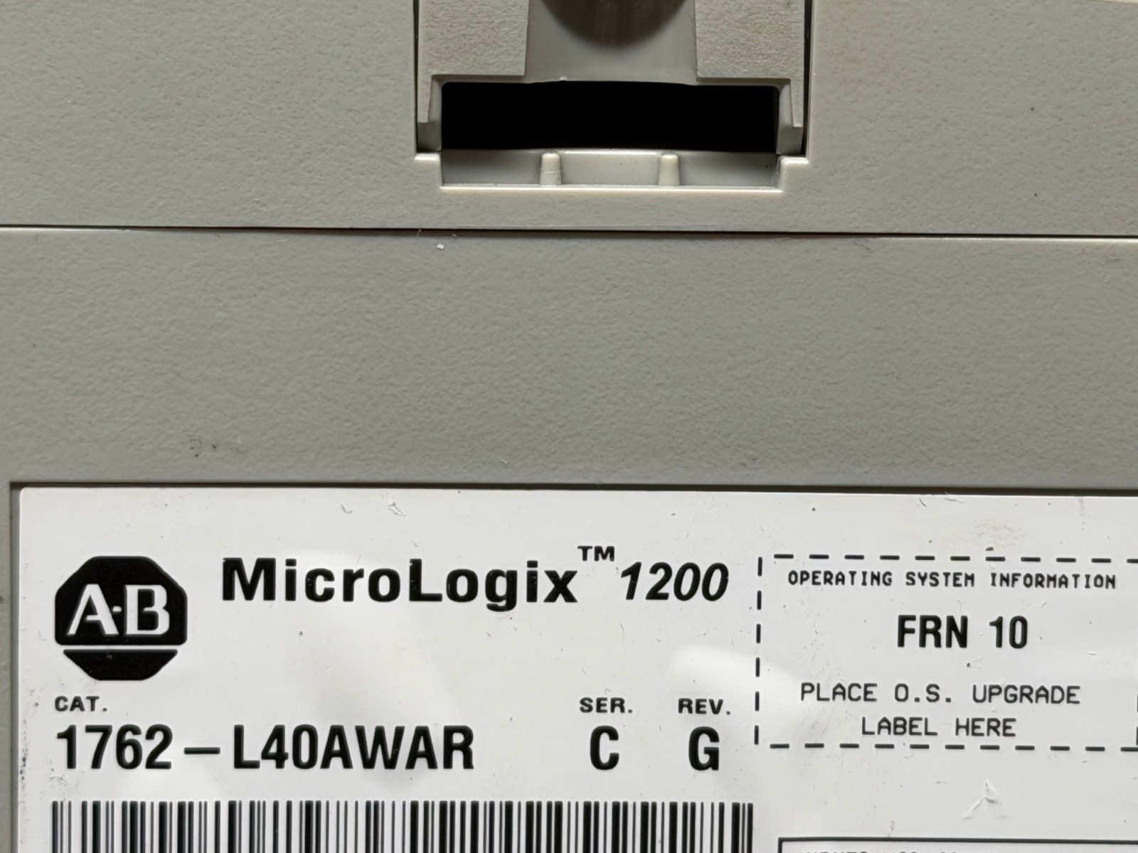 Allen Bradley 1762-L40AWAR Ser C FRN 10 MicroLogix 1200 Controller Processor #3