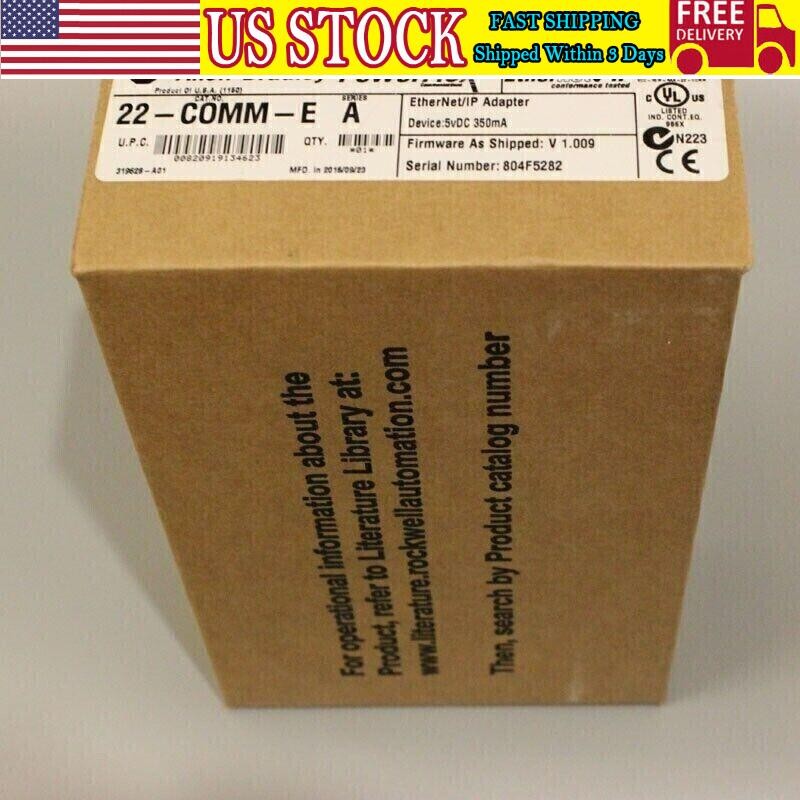 New Factory Sealed AB 22-COMM-E PowerFlex Ethernet/IP Comm Adapter US Free Tax