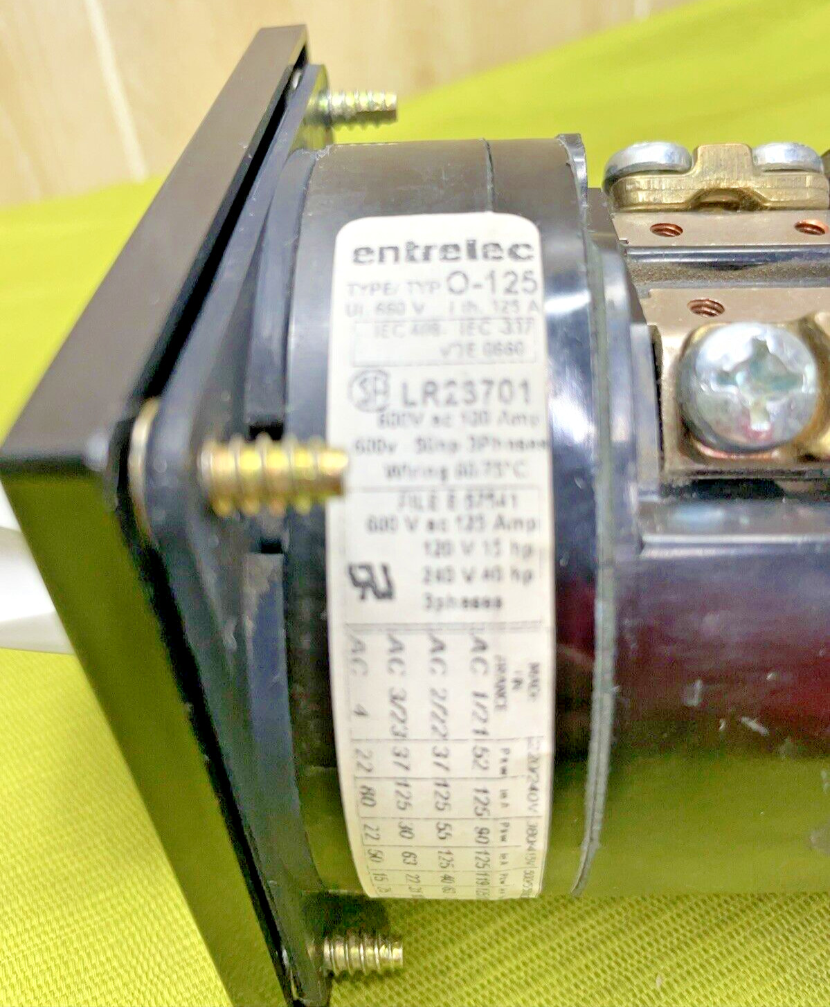 Entrelec Type 0-125 Rotary Cam Switch LR23701 125A