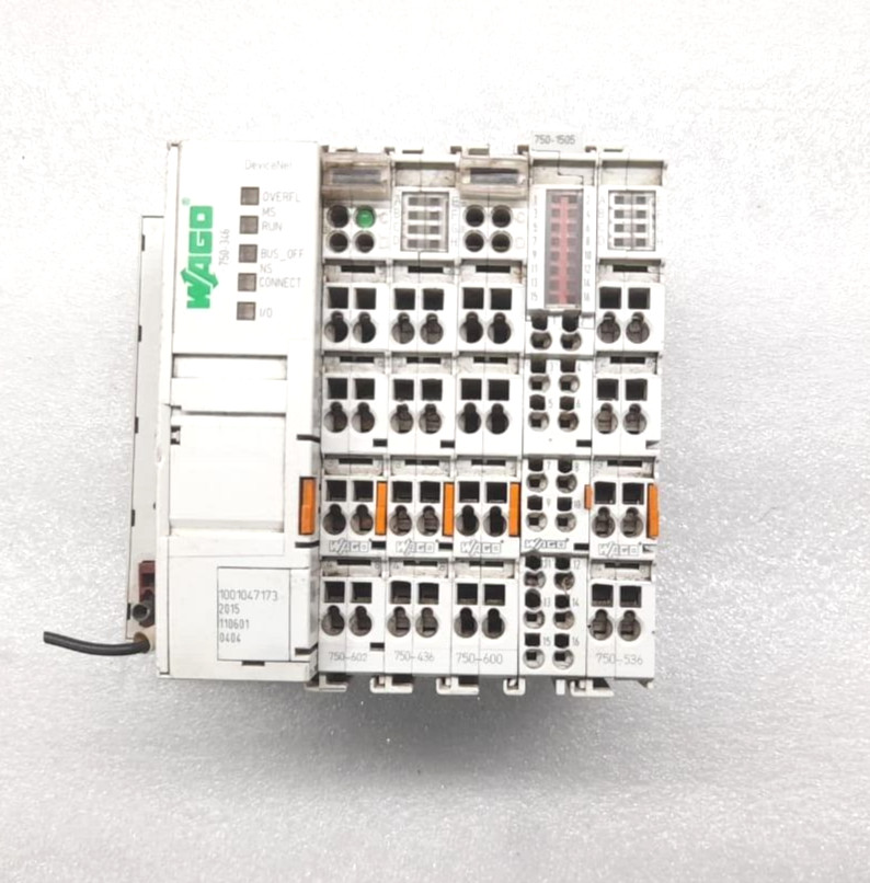 Wago 750-346 CPU With 750-1505,750-436,750-600,750-602,750-536 Cards Fast Ship