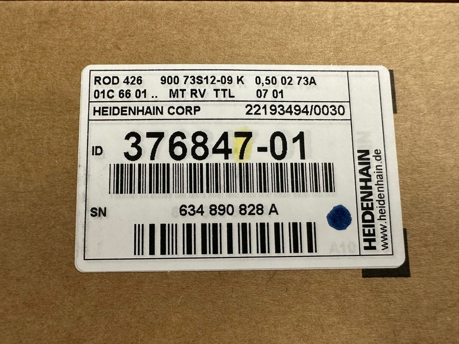 HEIDENHAIN ROD 426 900 line encoder 0.50 meter cable ID 376847-01 new in box