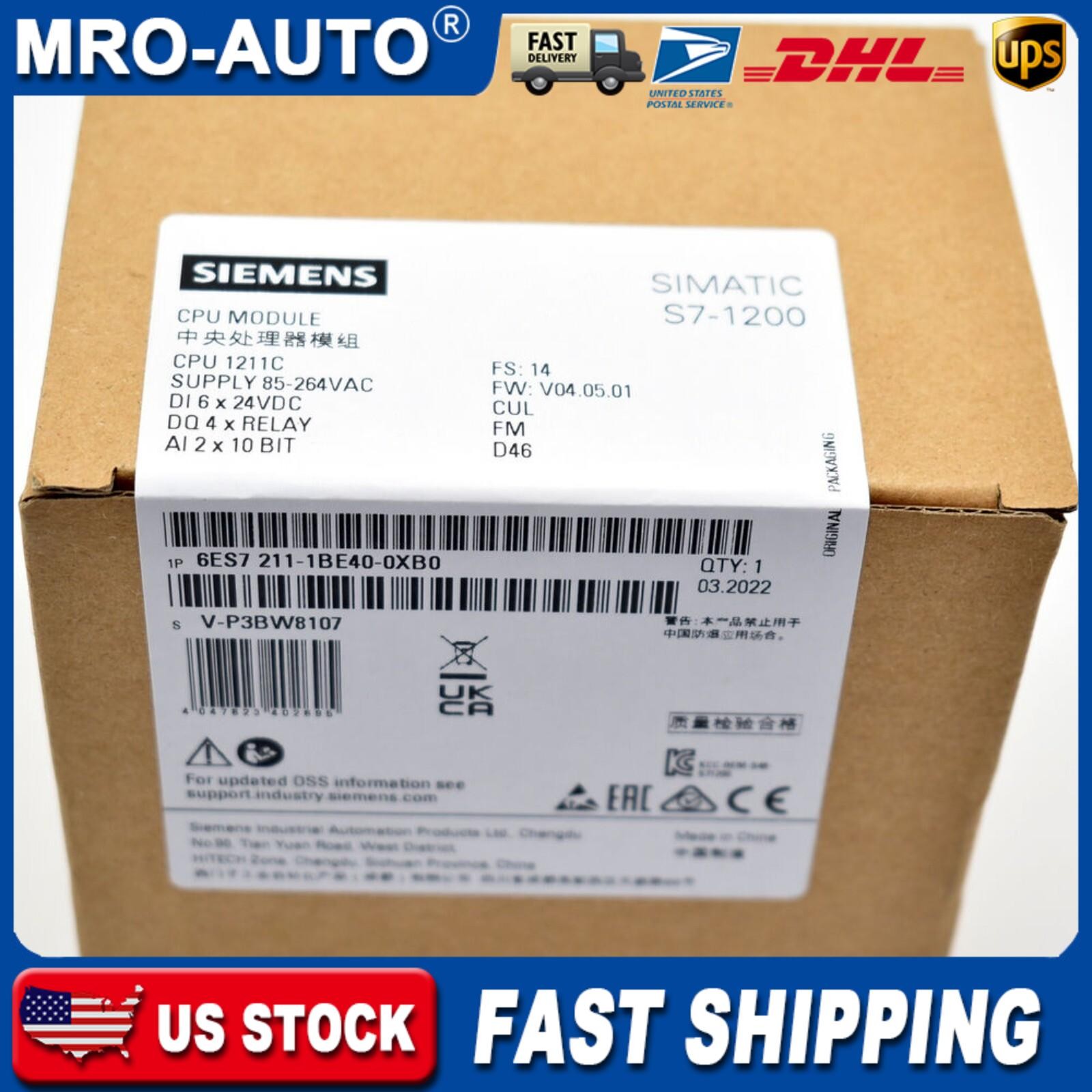 New Siemens 6ES7211-1BE40-0XB0 6ES7 211-1BE40-0XB0 SIMATIC S7-1200 CPU 1211C