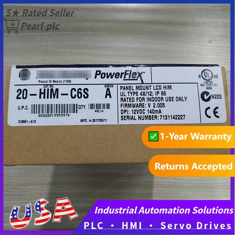 20-HIM-C6S Panel Mount LCD Motor Control 20HIMC6S New Allen-Bradley US Free Tax
