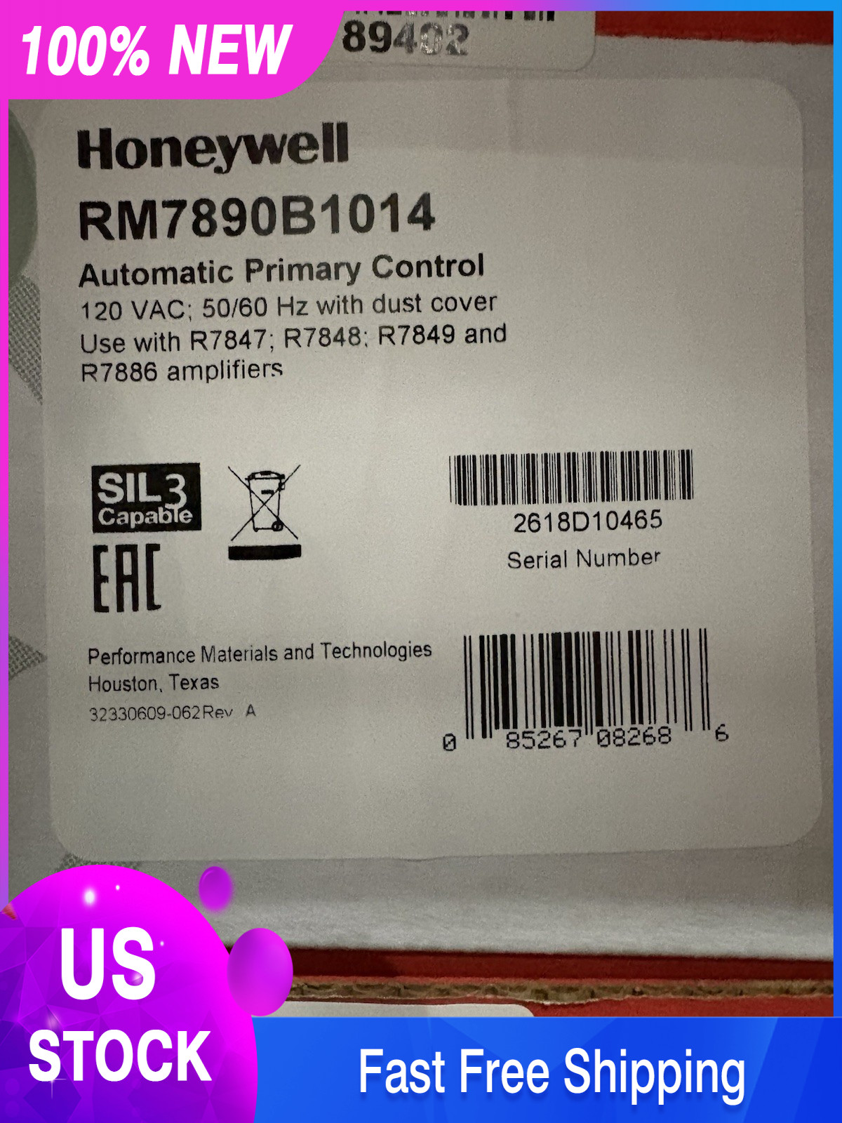 Honeywell RM7890B1014 Burner Controller