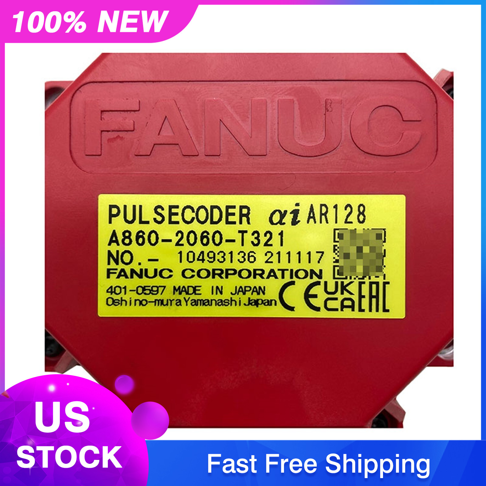 1Pc A860-2060-T321 A8602060T321 Servo Motor Encoder for FANUC Robot spare parts