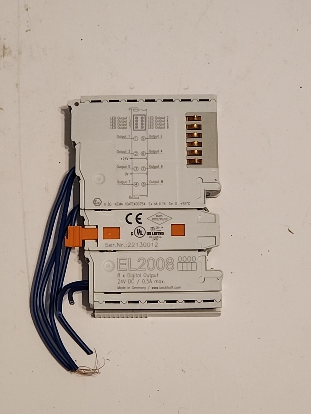 BECKHOFF EL2008 TERMINAL BLOCK – With Warranty- Free Shipping