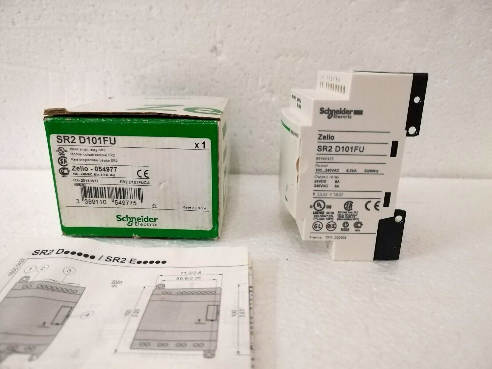 SR2D101FU Compact Smart Relay, Zelio Logic, 10 I/O, 100…240 V AC US Free TAX