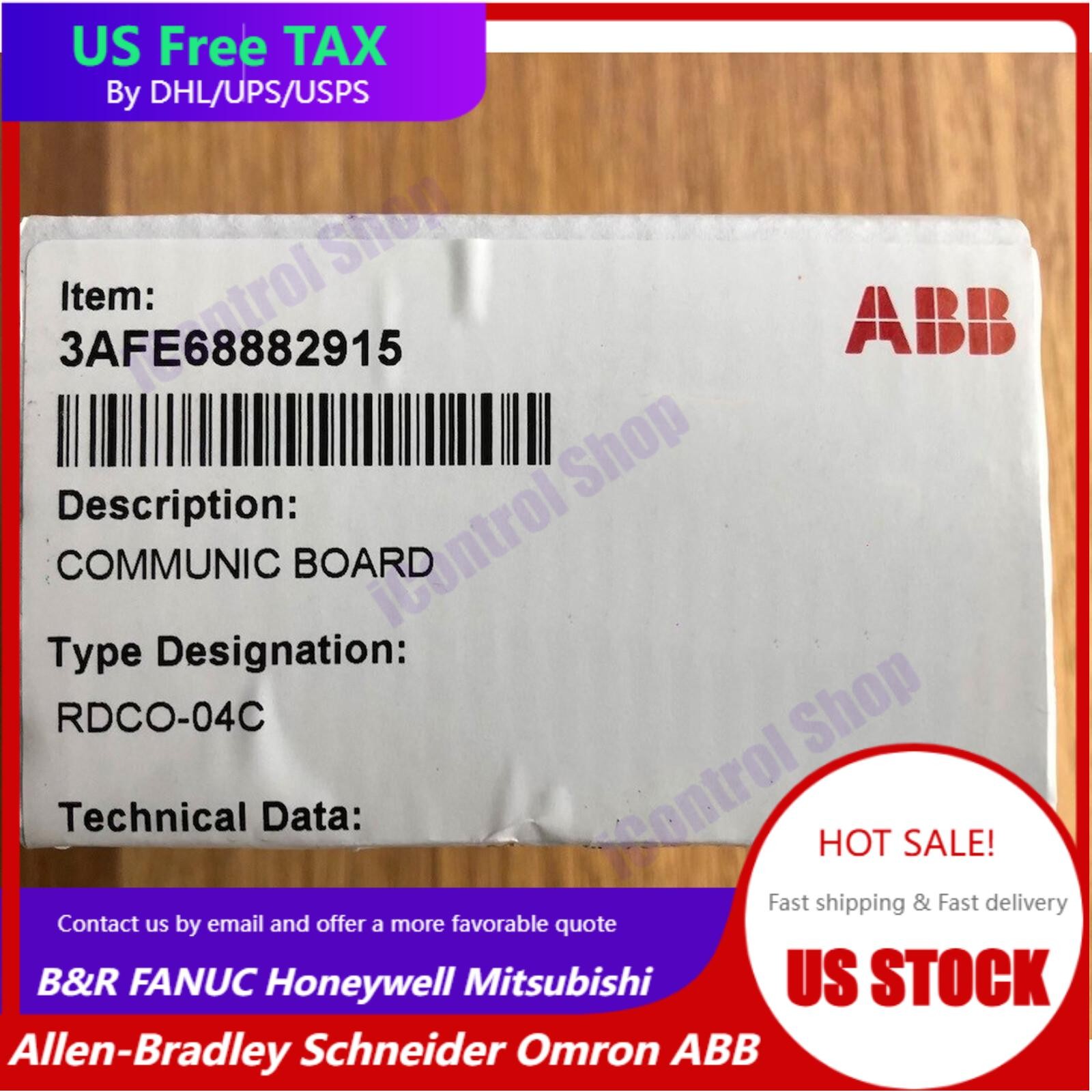 ONE new ABB RDCO-04C inverter fiber optic adapter Fast Delivery #YP1