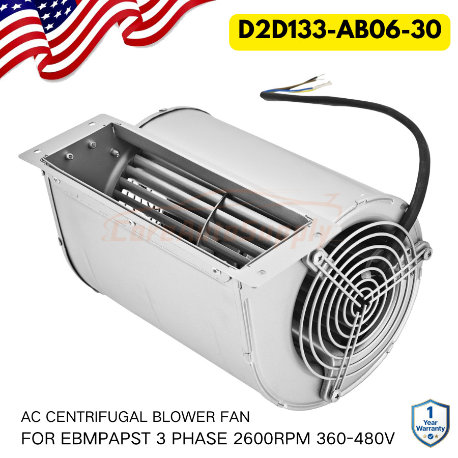 AC CENTRIFUGAL BLOWER FAN D2D133-AB06-30 FOR EBMPAPST 3 PHASE 2600RPM 360-480V