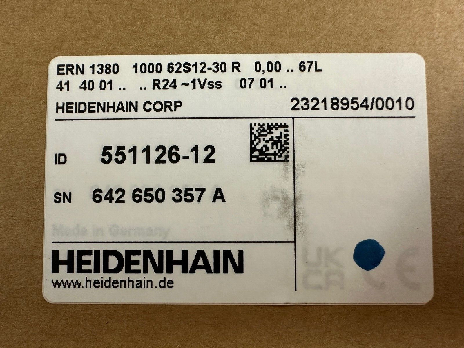 HEIDENHAIN ERN 1380 1000 rotary encoder ID 350272-15 ID 551126-12 new in box