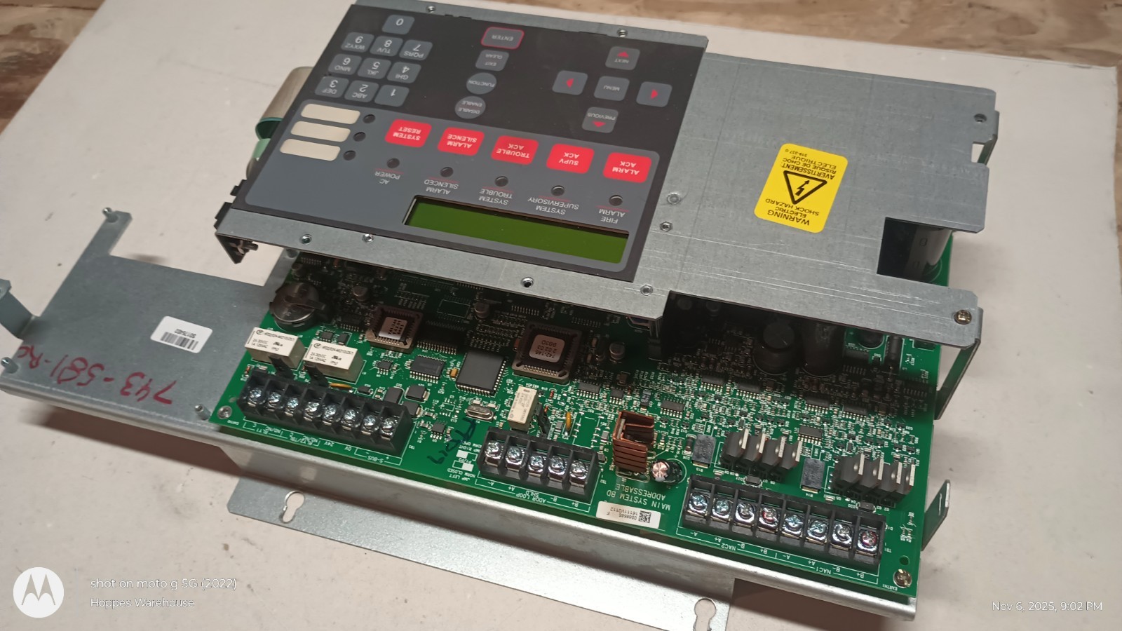 Vigilant Main System Board Addressable 0566565 F for Fire Control Unit For Parts