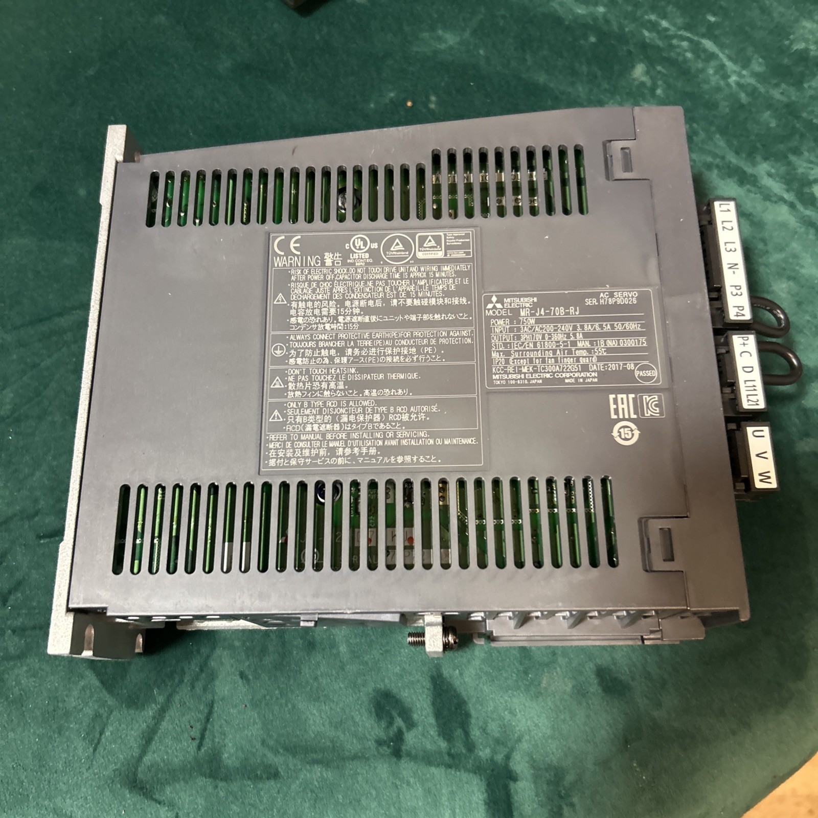 1PC MITSUBISHI MR-J4-70B-RJ Servo Drive Fully Functional