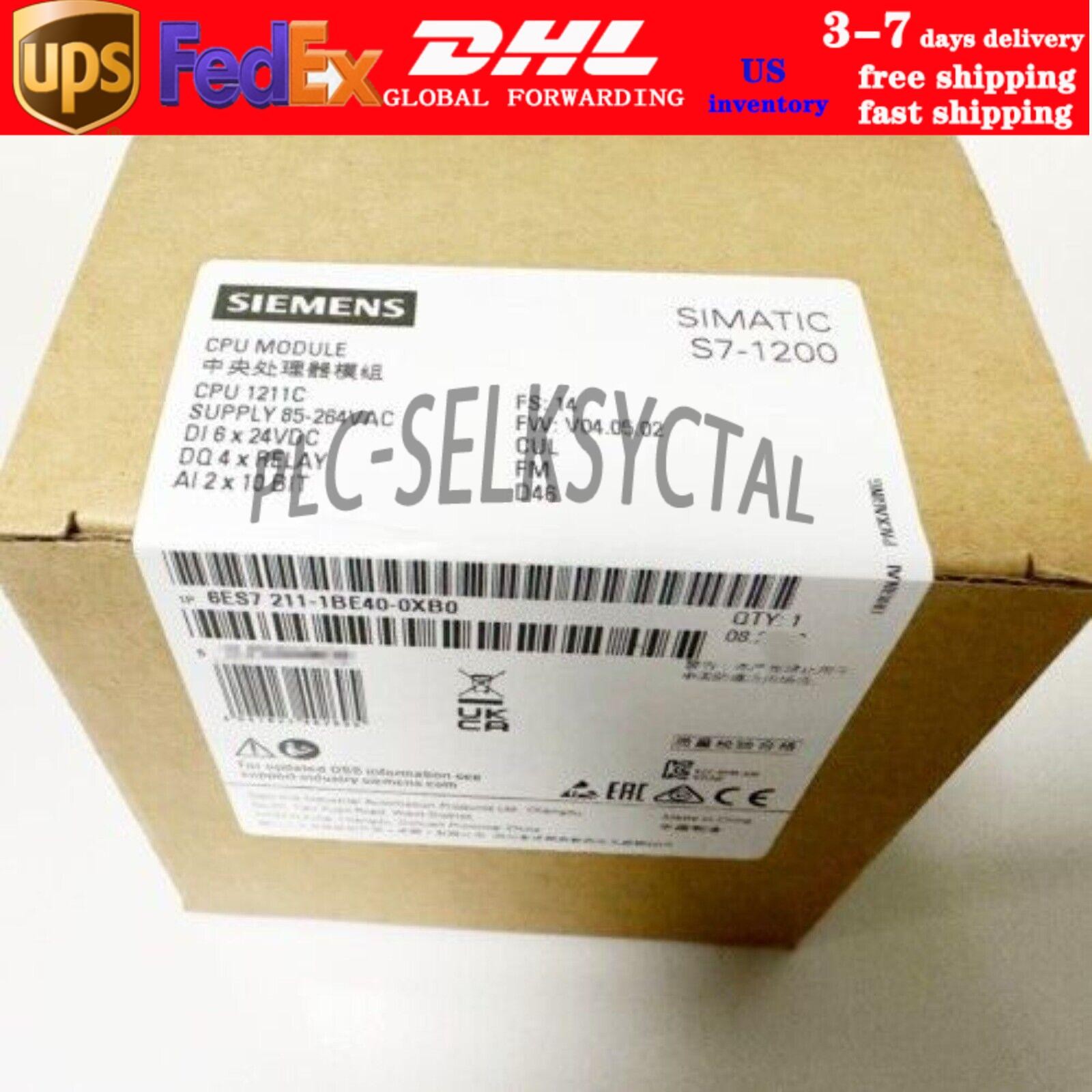 New Siemens 6ES7211-1BE40-0XB0 6ES72111BE400XB0 SIMATIC S7-1200 CPU 1211C
