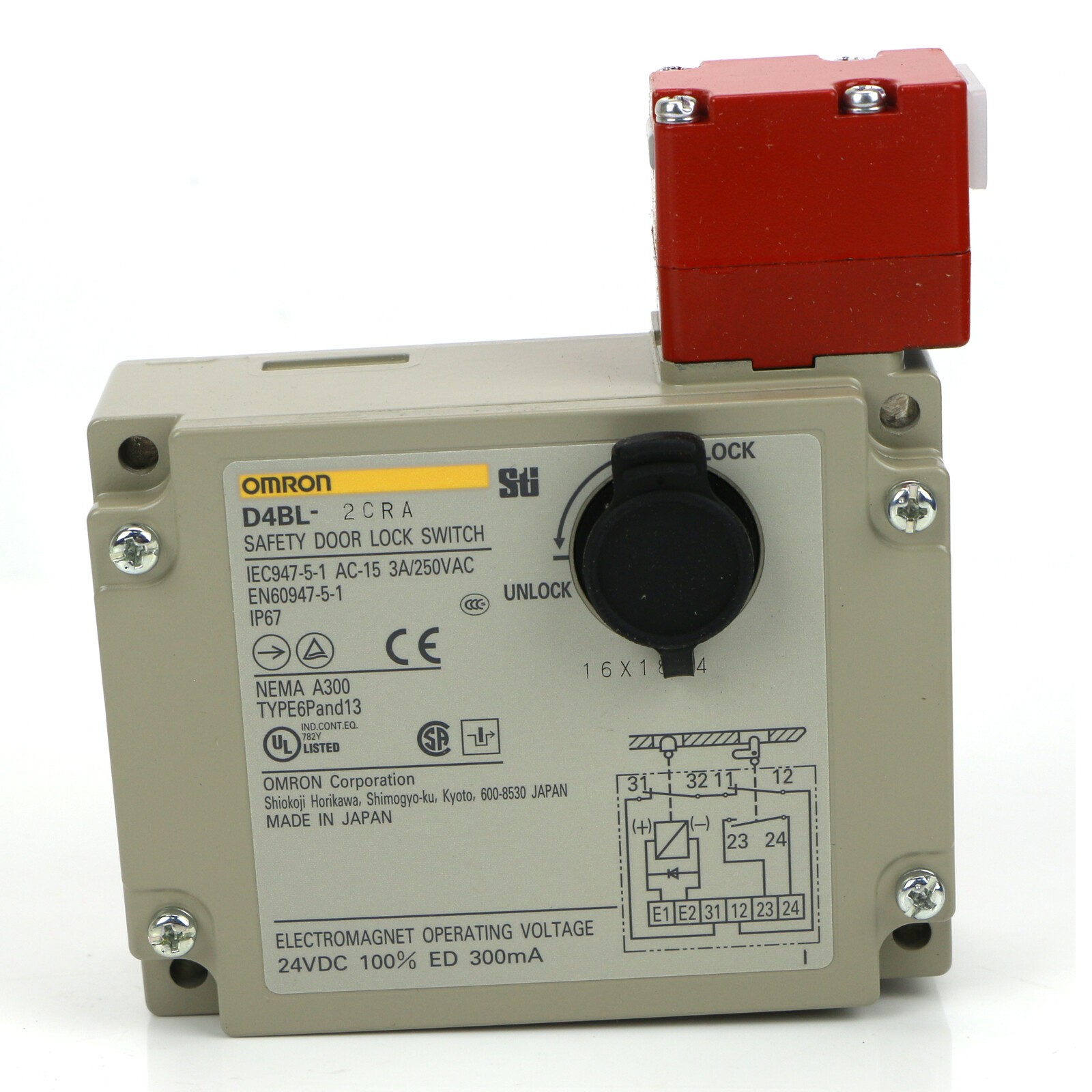 New In Box OMRON D4BL-2CRA Guard Lock Safety-door Switch
