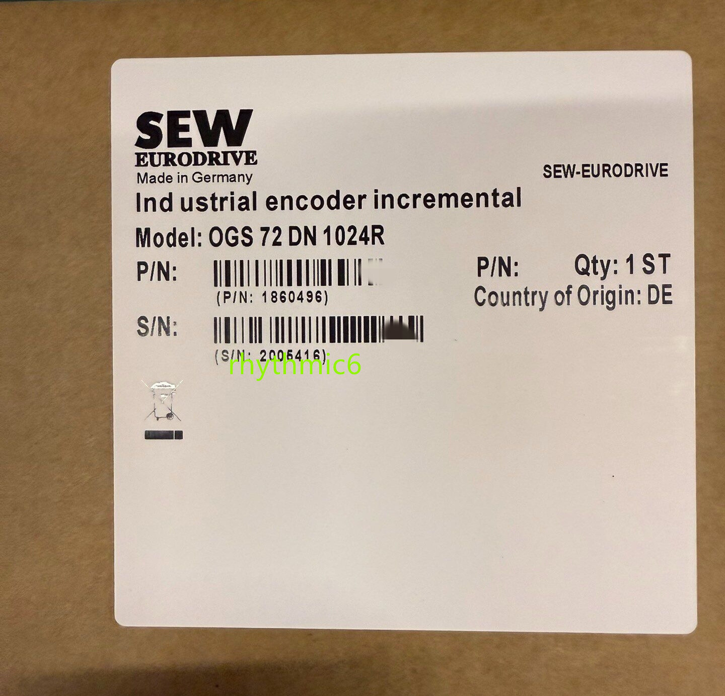 Brand New OGS 72 DN 1024R SEW Industrial incremental encoder DHL or FedEx